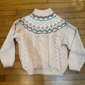 Cozy Pink Patterned Women's Sweater